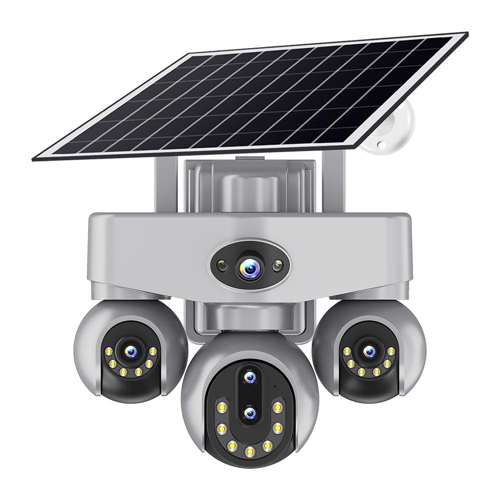 V380 Solar 4G Network Waterproof Camera with Alarm and Triple-Screen Monitor
