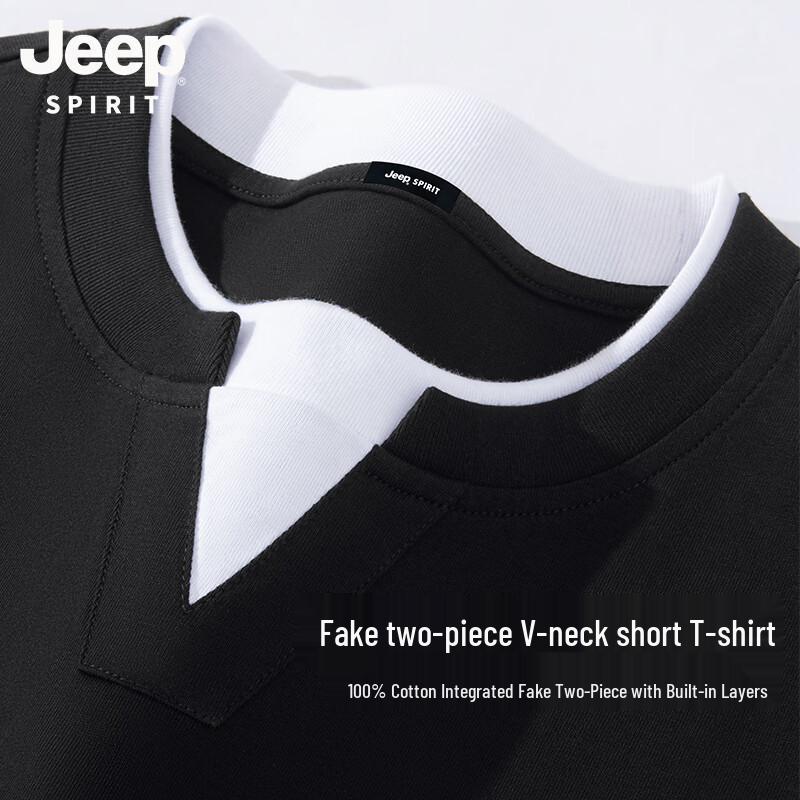 JEEP SPIRIT Men s Pure Cotton Short Sleeve T-Shirt L