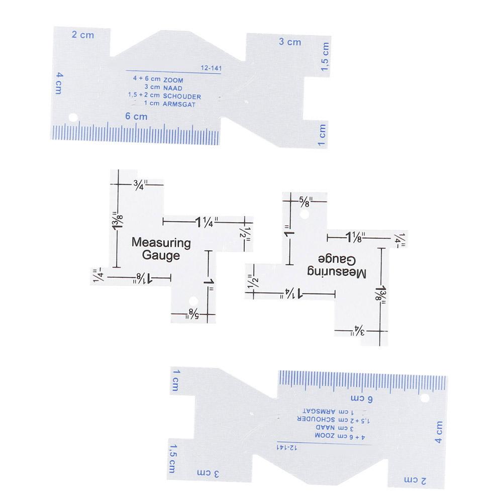 

Нерегулярная швейная алюминиевая линейка, измеритель толщины, инструменты для пэчворка, квилтинга, портные