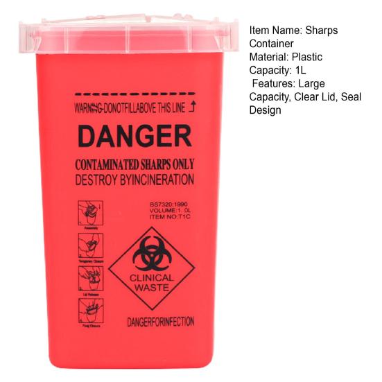 Sharps Waste Bin Multifunctional Storage Professional Safe Tattoo Supplies Sharps Disposal Container Salon Accessories