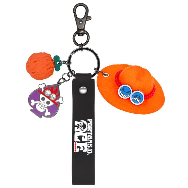 UNIVERSAL STUDIOS JAPAN USJ Universal Studios Japan Official Merchandise One Piece Portgas Ace Key Charm with Strap Package Size 17 X 10 X 3cm D.
