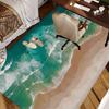 Large Waves Beach Floor Mat Nordic Style Home Doormat Bathroom-Toilet Mats Bedroom Hotel Decor Mat