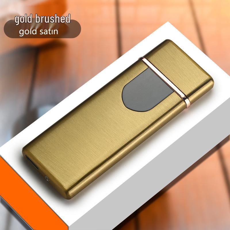 Ultra-thin Rechargeable Electronic Lighter with Touch-Sensitive Windproof Design and Power Display