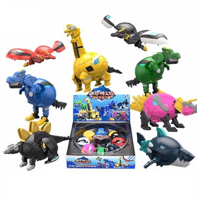 8 pz/set Mini Force Super Gino Power Uova Deformabili Giocattoli Robot Action Figure MiniForce X Trasformazione Giocattolo Dinosauro