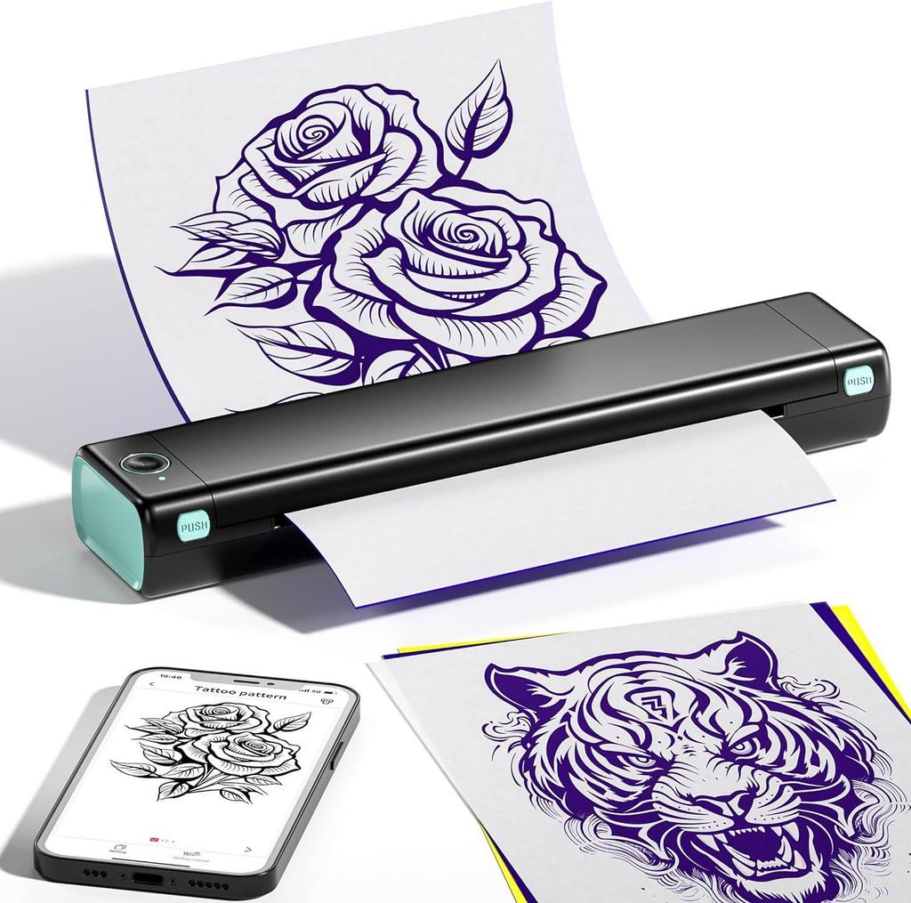 Phomemo Portable Mini Thermal Printer for Office, Tattoos, and A4 Documents