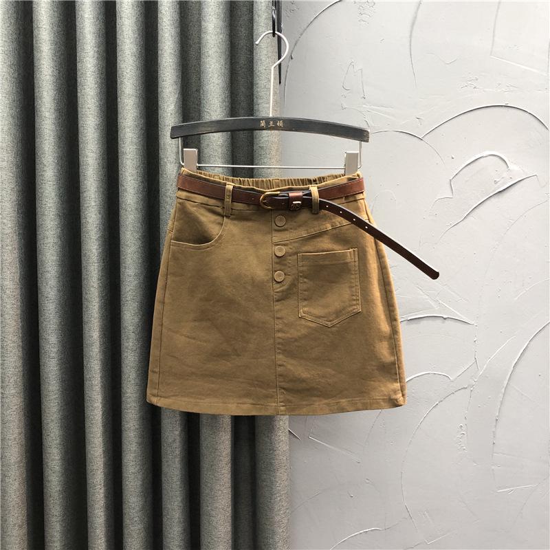 

Европейская мини-юбка А-силуэта с высокой талией - Весна 2025 Стройнящая мода для женщин XL