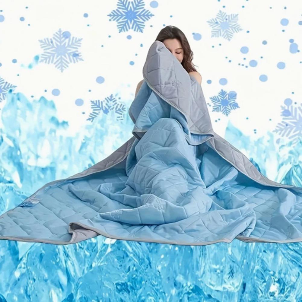 Chladivá přikrývka z ledového hedvábí Měkká Pohodlná Prodyšná Přikrývka do klimatizace Letní Chladivá Vzduchem chlazená Teplá Přikrývka