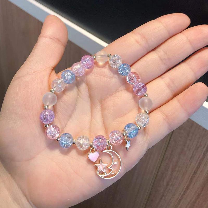Crystal Bracelet Alloy Colored Beaded Bracelet Student Friendship Fashion Bracelet Bead Glass Hot Selling New Cartoon