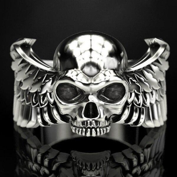 Totenkopf Ring Aus Edelstahl Für Herren – Vintage, Punkig & Langlebig