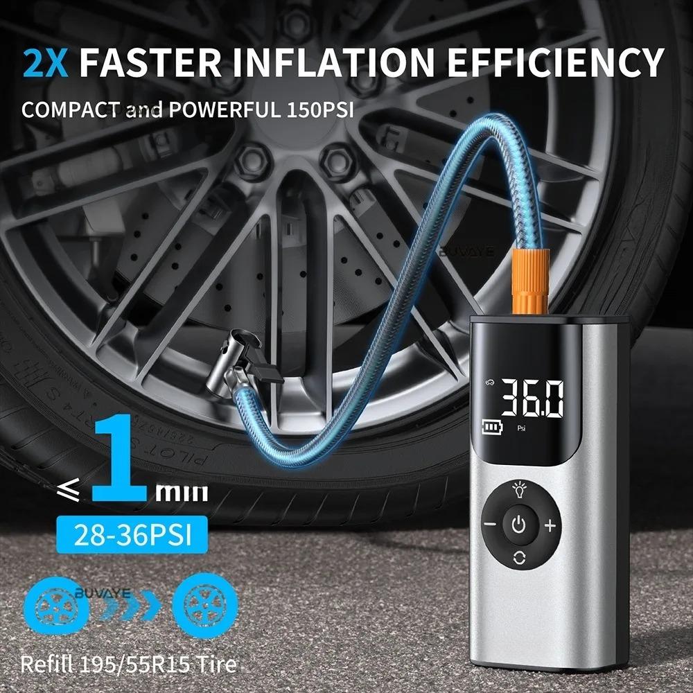 Araba Şişirme Lastik Pompası Taşınabilir Araba Hava Kompresörü Motosikletler Bisiklet Tekne Lastik Şişirme Dijital Otomatik Şişirilebilir
