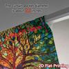2pcs, 2D FLAT PRINTING Curtains (Without Rod) Colorful Tree Mosaics Popular Curtain Cloth Machine Washable Fabric Curtains