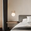 Mid Century Modern Wall Sconce White Milk Glass Marble Wall Light Fixtures Vintage Natural Stone Hallway Light Farmhouse Bedside Wall Mounted Lamp