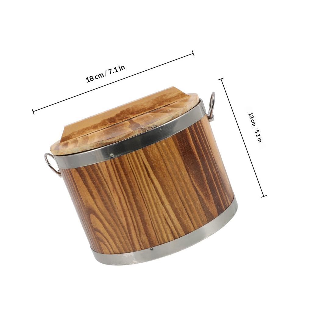 Secchio Rotondo in Legno per Riso Contenitore per Sushi Barile per Riso Cotto Contenitore Leggero per Alimenti Accessorio da Cucina