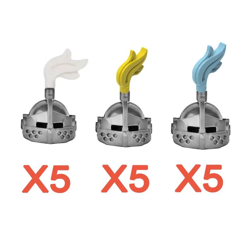 Medieval Knight MOC Building Block Helmet Mask Soldier Weapon Short Trident Shoulder Armour Vest Gun Hoe Axe Sword Toy Gift K049