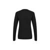 Li Ning Badminton Series Solid Color Logo Print Pullover Round Neck Long Sleeve Tight Fit Sweatshirt Women sweatshirt Black AUDR110-1