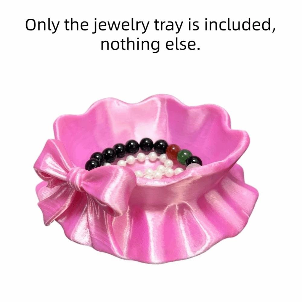 Sweet Bow Ribbon Ring Holder Elegant Jewelry Plates 3D Printed Jewelry Tray  Photography Props