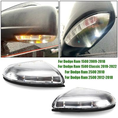 2 Τεμάχια Φως Φλας Πλευρικού Καθρέπτη LED Φως Προσγείωσης για Dodge Ram 1500 2500 2009-2018