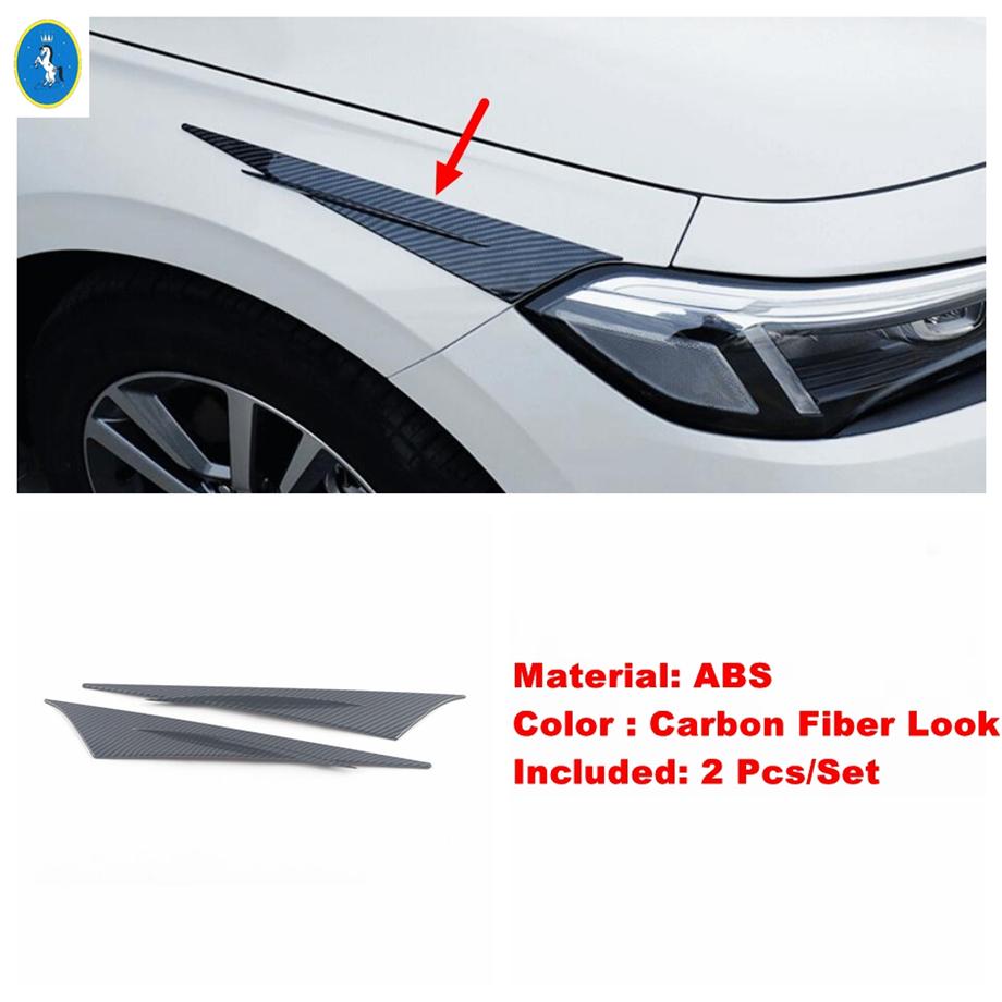 ABS Front Rear Fog Lights Rearview Mirror Rain Eyebrow Cover Trim For Honda Civic 11th   2024 Carbon Fiber Accessories