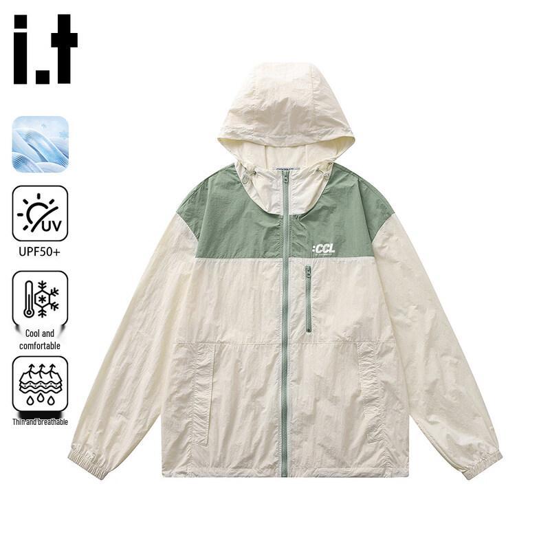 CHOCOOLATEit Men s Color-block Multi-Pocket Sun Protection Jacket 3XL