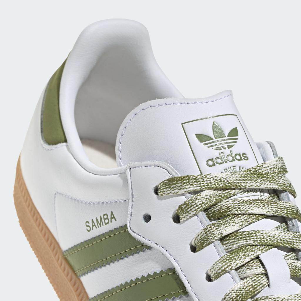 adidas Samba OG Cloud White Tech Olive Gum (Women's)