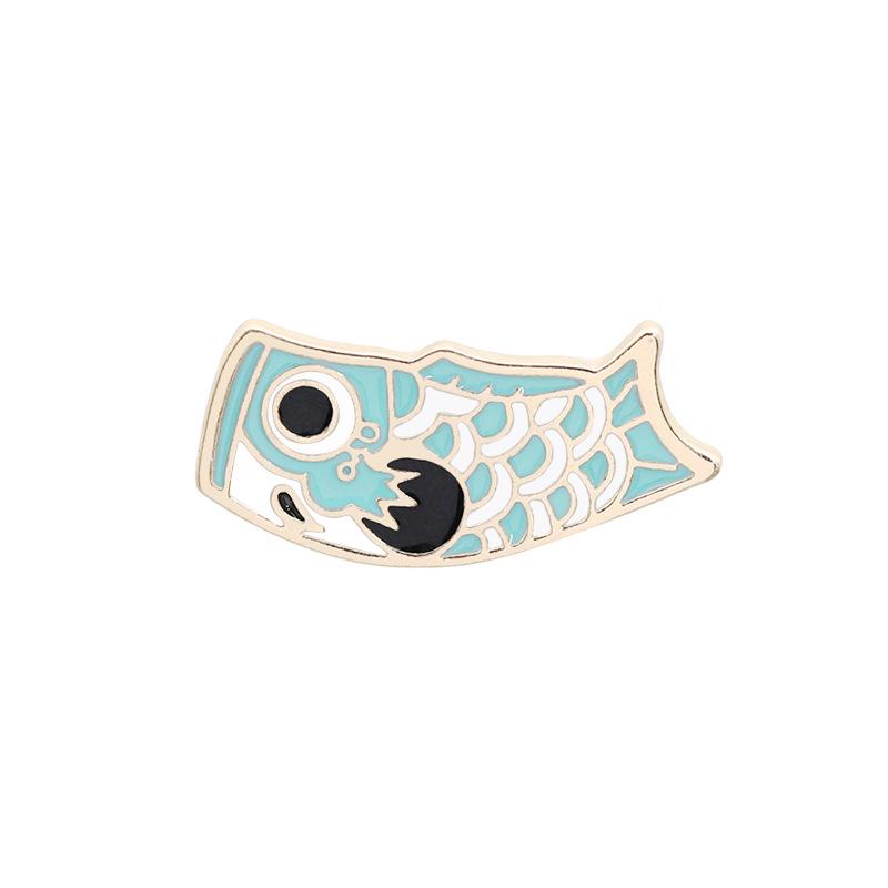 Fashion Jewelry Cartoon Animal Brooch Creative Cute Color Carp Brocade Brooch Gift Brooch Carp fancy carp brooch