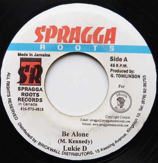 7inch Record LUKIE D - Be Alone NONE Spragga Roots Canada Reggae, Ska & Dub Used