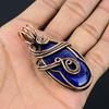 Lapis Lazuli Pendant Handmade Gemstone Jewelry, 999 Copper Wire Wrapped Pendant ,Unique Design Jewelry Pendant