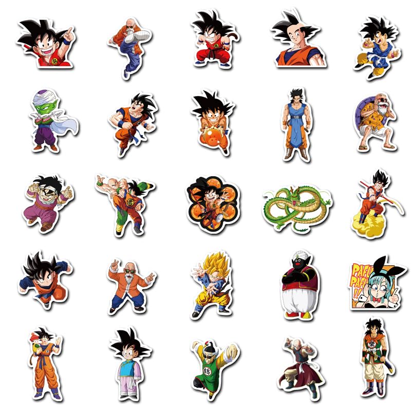 Dragon Ball Stickers Set Cute Anime Design Waterproof Decals Stylish and Cute Manga Stickers DIY Stickers for Water Mobile Notebooks Stickers Perfect