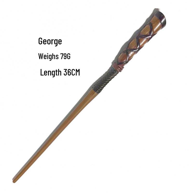Harry & Hermione Premium Magic Wand Set - Finely Carved Metal Heart Core.