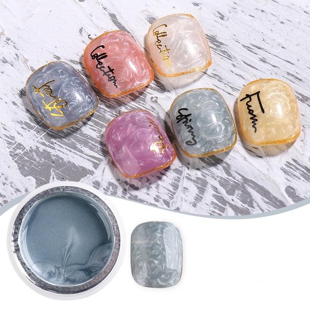 Rudens ziemas diegu nagu želeja Aurora nagu laka pērļu diegu želeja pēdu nagu mākslas UV želeja