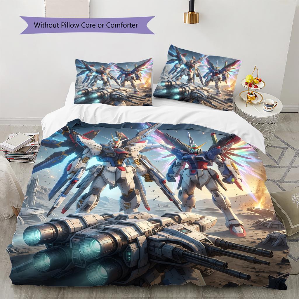 Mobile Suit Gundam Soft and Comfortable Duvet Cover,Children's Bedding Set Gift,Extra Large Size, Various Sizes Available -HYQ29