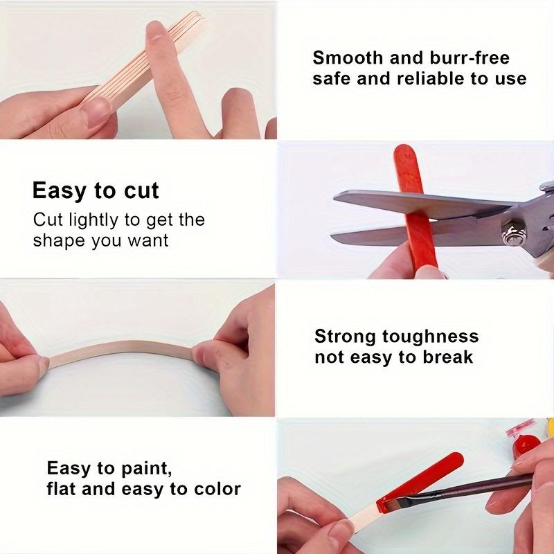 Natural Wood Craft Sticks Multipurpose Wooden Rods for DIY Crafts, Home Art Projects, Classroom Supplies