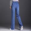 Plus Size Women's Tencel Denim High-Waisted Wide-Leg Pants - Soft, Flattering, and Lightweight for Spring/Summer