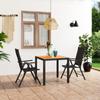Day and Night - Day and Night 3-piece Garden Dining Set Black and Brown