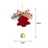 Christmas Tree Pendant with Bell Decorative Hanging Cute Xmas Decor for Home
