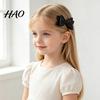 Glitter Bow Hair Clips for Girls 2Pcs Solid Color Clip Girls, Double Layer Sparkling Decorative Toddlers Hairpin, Accessory with Non-Slip Grip