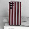 B-Burgundy W-White Stripe  Phone Case For Samsung S25,S24,S21,S22,S23,S30,Ultra,S20,Plus,Others Soft Black Case