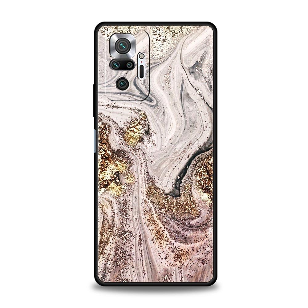 Vintage Marble Phone Case Cover for Redmi 14C 10C Note 15 14 13 12 10 11 K40 Pro Plus 5G Soft TPU Shockproof Shell Fundas Capas