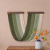 Hand-Woven Curtain Tapestry Wooden Cotton Rope Tapestry Boho Decor Wall Hanging Tapestry  Apartment