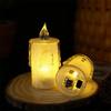 LED Electronic Candle with Battery Acrylic Crystal Luminous Lamp Christmas Decoration Atmosphere Birthday Party Mini Night Light