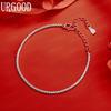 925 Sterling Silver Twisted Side Chain Exquisite Bracelet Gift Jewelry