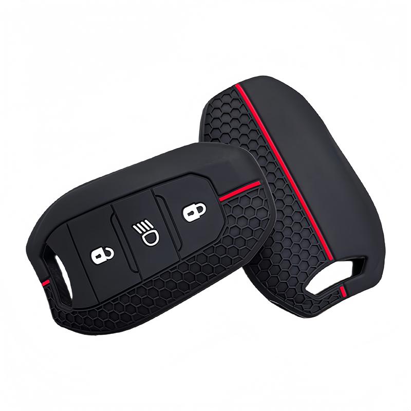 Silicone Key Cover Key Case Car Keychain Fob For Peugeot 3008 307 308 207 208 407 508 206 2008 301 5008 For Citroen C2 C3 C4 C5
