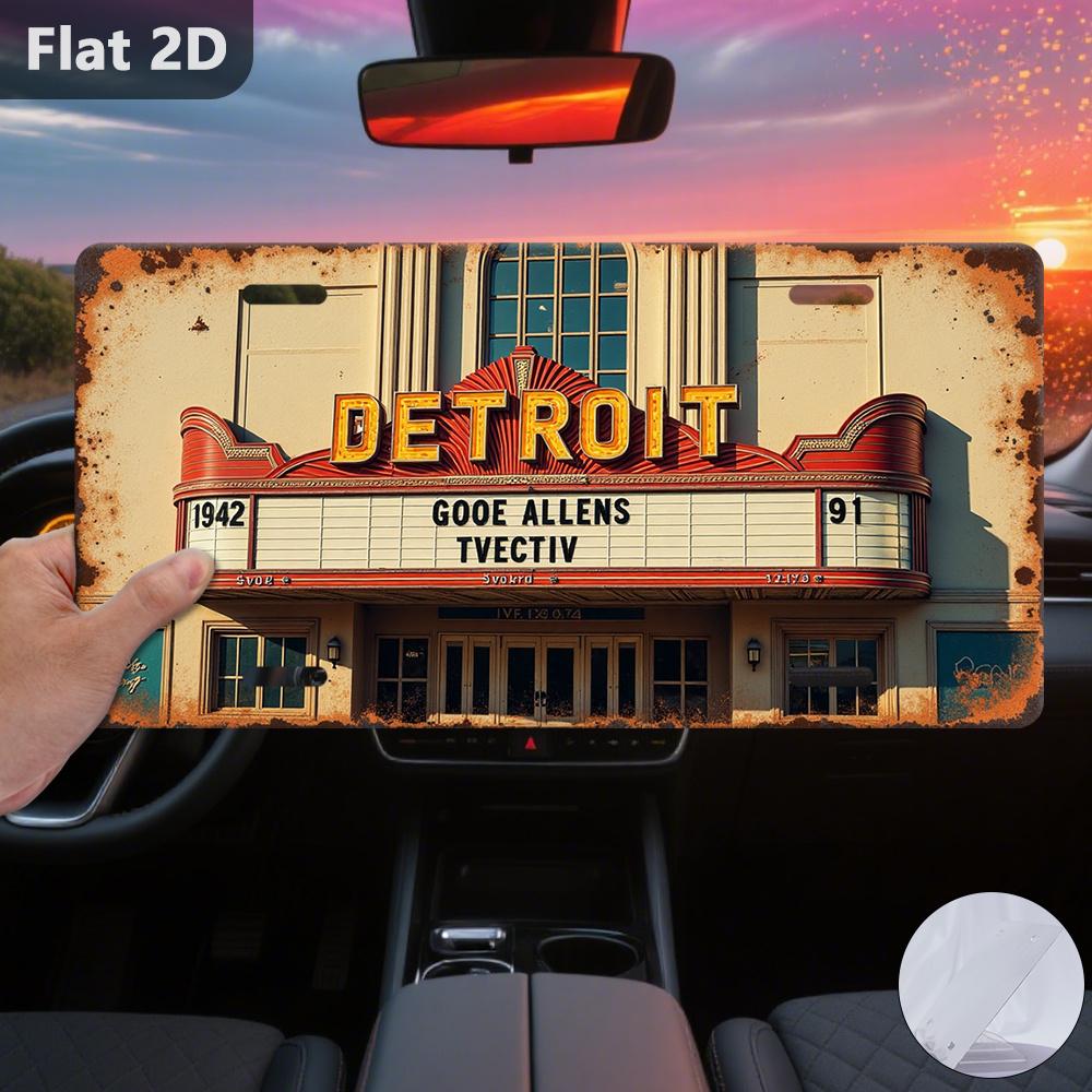 D Flat pc Only for Decoration Decor Outdoor Signs Wall Decor ( X ) Sign Detroit USA Retro Home Decor