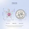 S925 Sterling Silver Exquisite Butterfly Tassel Beaded Pendant for DIY Jewelry