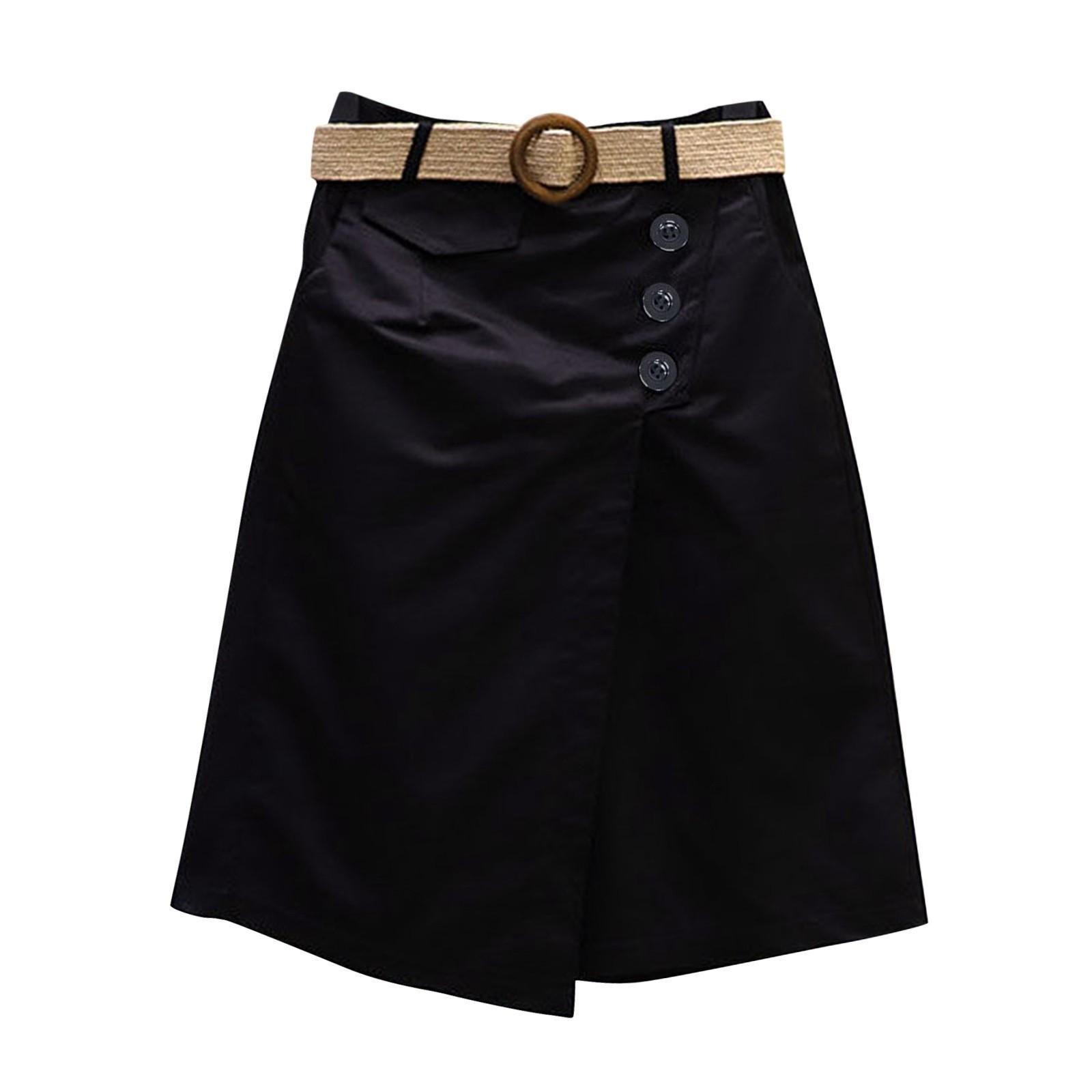 

Женские модные брюки летние с эластичной талией, пятикомпонентные, с широкими штанинами, юбка XXXL чёрный