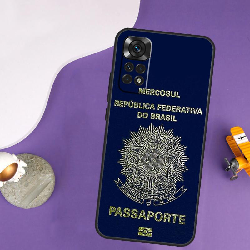

Brazil Passport Case For Xiaomi Redmi Note 13 14 Pro 12 9 10 11 Pro 10S 11S 12S Redmi 14C 13C 10C 12C Cover Redmi 12 4G