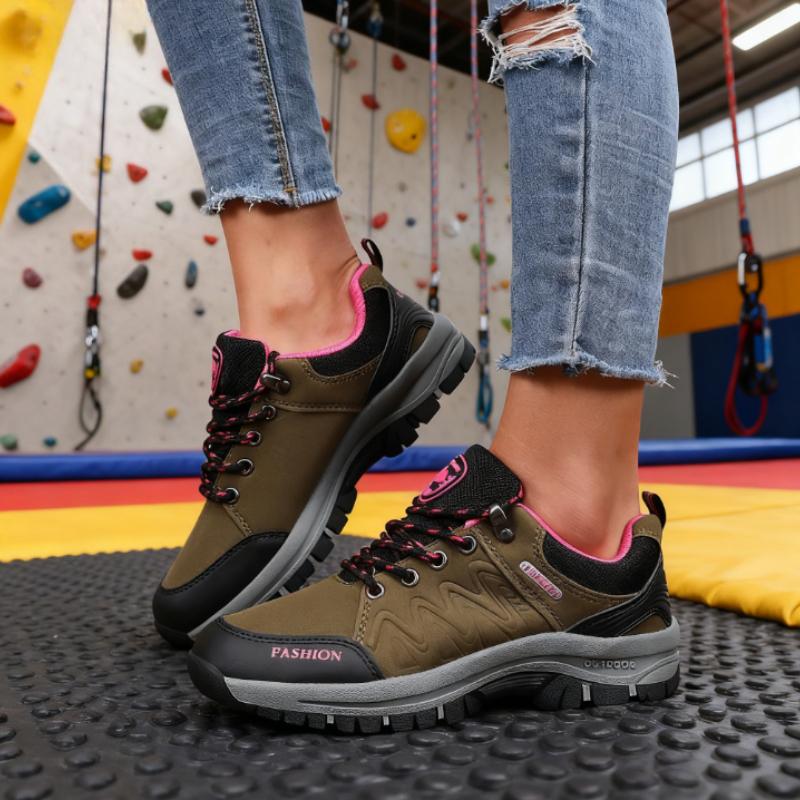 Women's Leisure Platform Shoes Anti Slip Camping Shoes Fashionable Classic Color Matching Spring Hiking Shoes Sneakers for Women