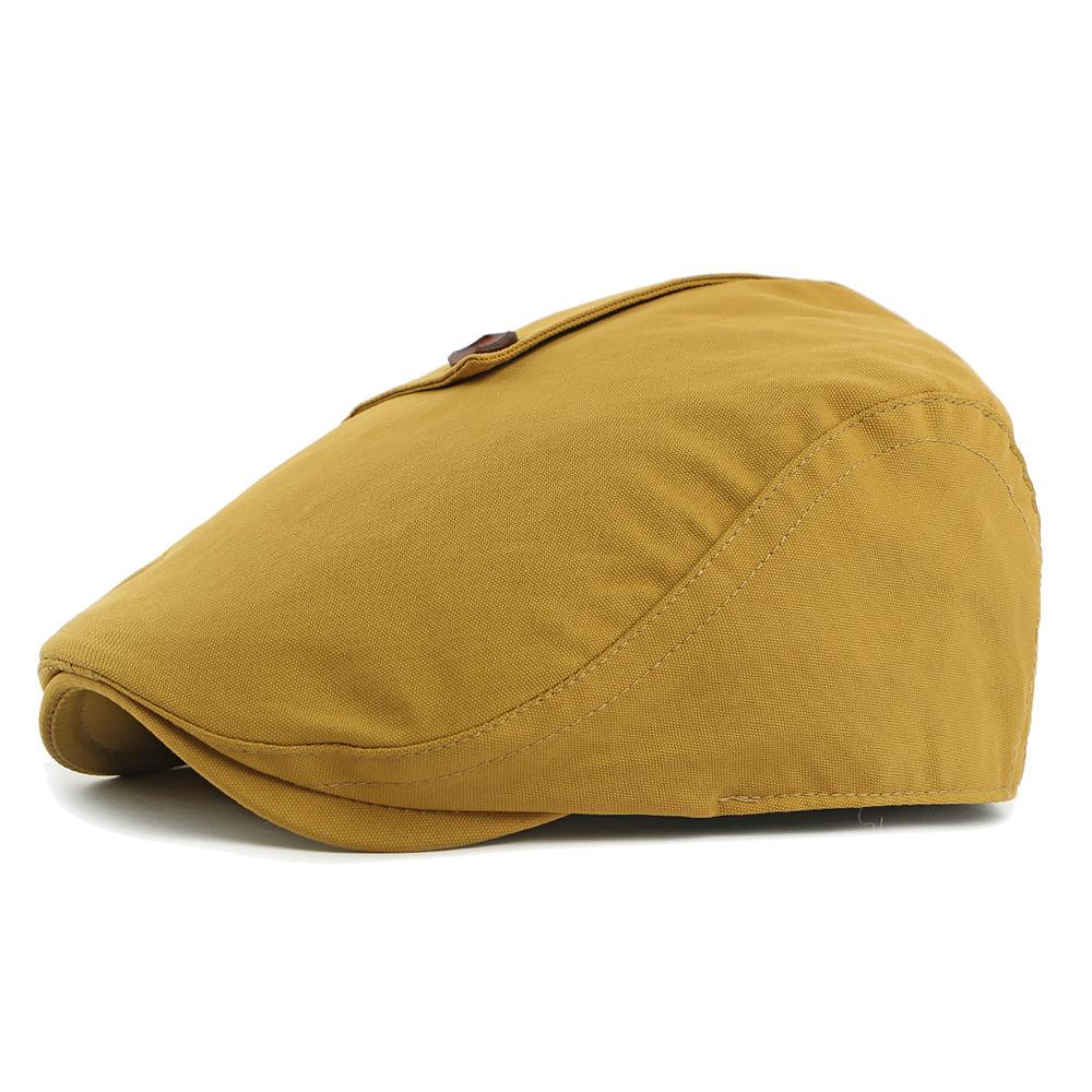 Spring Autumn Beret British Vintage Forward Cap Peaked Cap False Pocket Paintwork Cap