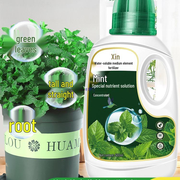 Organic Liquid Fertilizer for Hydroponic Mint and Potted Plants