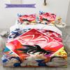 Son Goku Muster Bettwäsche, Steppbett Set Bettbezug Kissenbezug Zuhause Geburtstagsgeschenk (1 Bettbezug + 2 Kissenbezüge, ohne Füllung)
